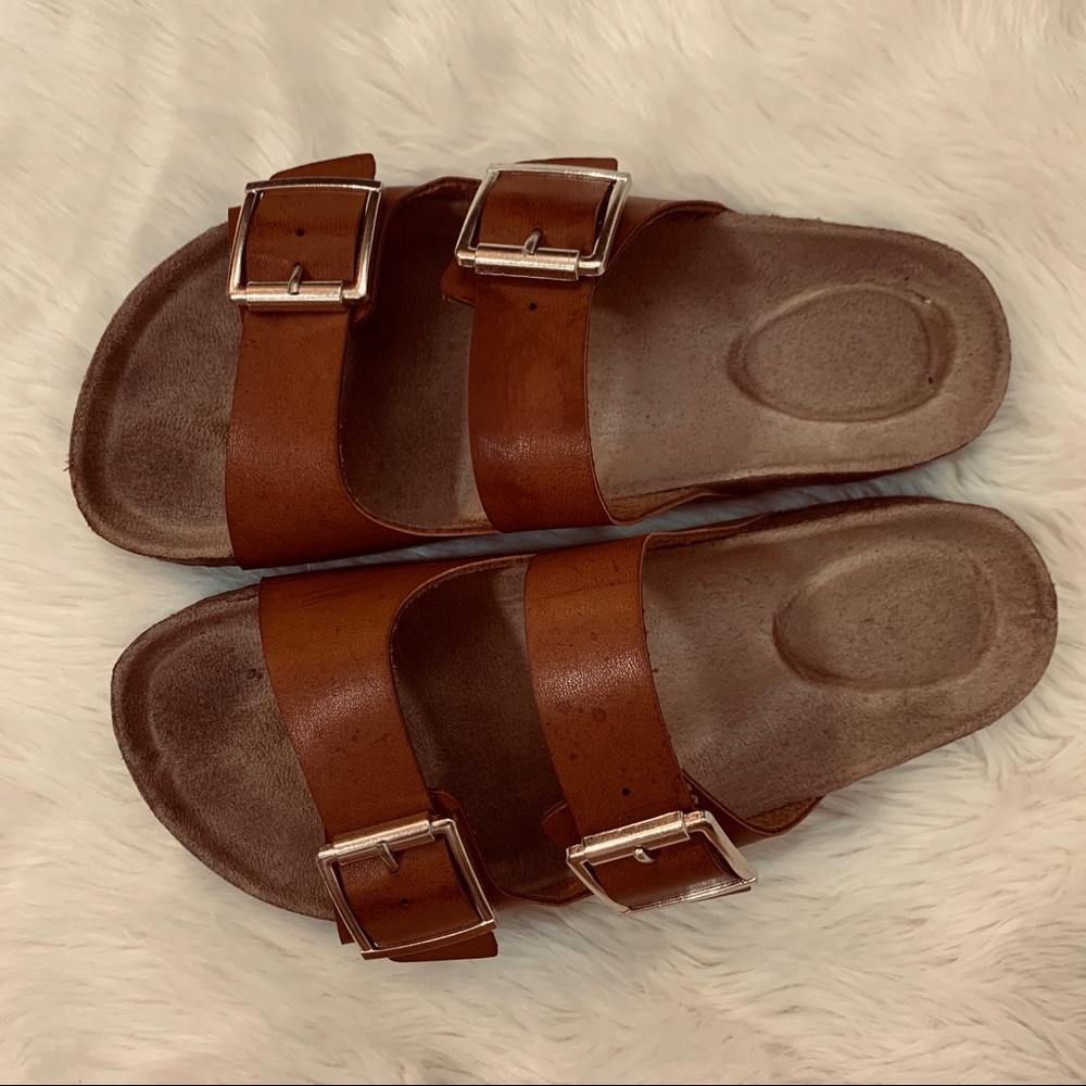 Madden Girl Double Buckle Slides